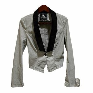 Rock & Republic Denim One Button Tuxedo Jacket